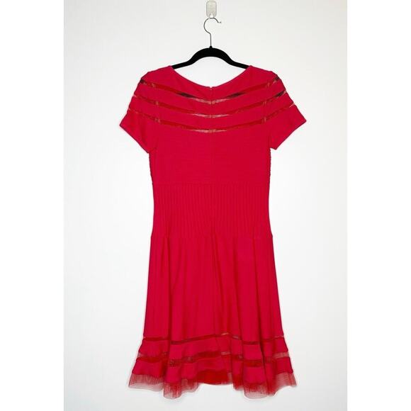 Tadashi Shoji Pin Tuck Jersey Dress Women's Size PM Petite Medium - Picture 3 of 6